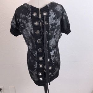 Back open mesh overlay top